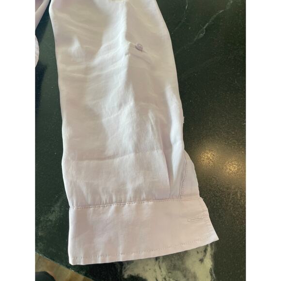 CHICO's Lavender button up roll tab sleeves Chico's 1, med/8 - Picture 7 of 12